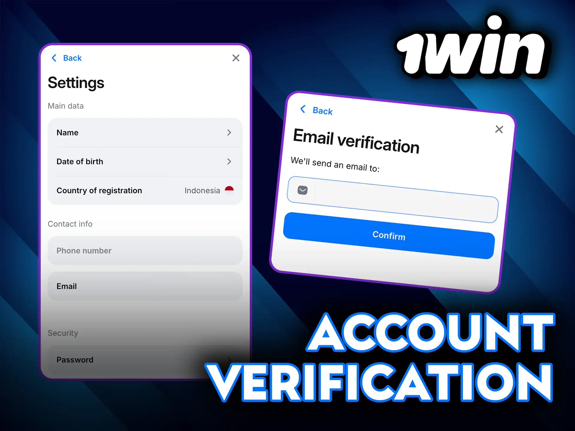 Complete your 1Win account verification quickly.